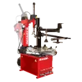 Rotary R145DR tilt-back motorcycle tire changing machine with adapters for sport, cruiser, dirt, and touring bike wheels