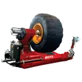 Rotary R573 heavy duty tire changer for trucks, agricultural, and earthmoving vehicles with double speed rotation and high bead breaking force