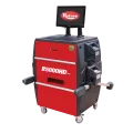 Rotary R5000HD heavy-duty wheel alignment machine with Bluetooth sensors and built-in computer workstation for commercial vehicle service
