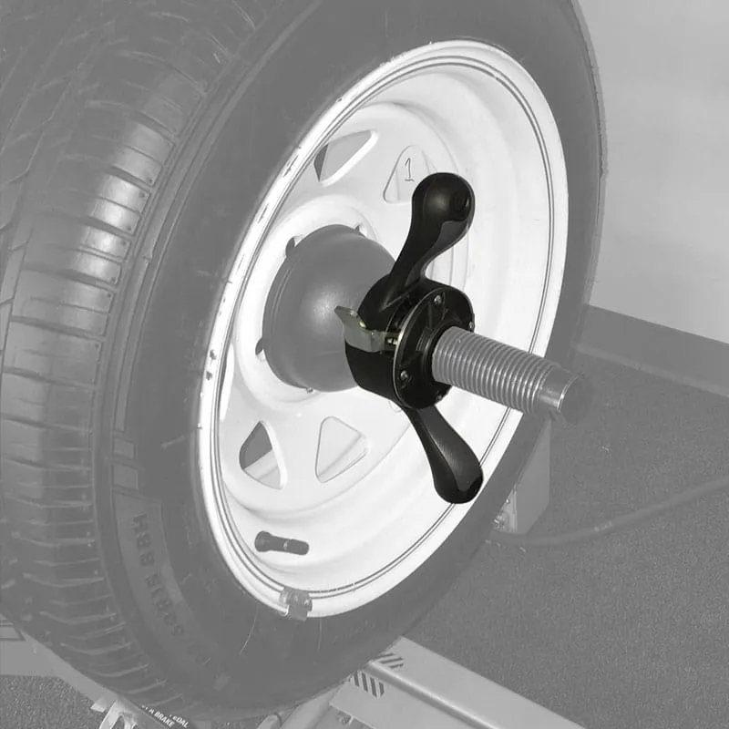 Rotary® Wheel Balancer – R155 | Pro 3D Rotary R155 Pro 3D Wheel Balancer in use on a vehicle wheel