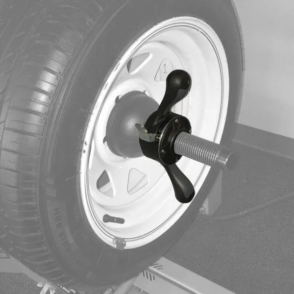 Rotary R155 Pro 3D Wheel Balancer in use on a vehicle wheel