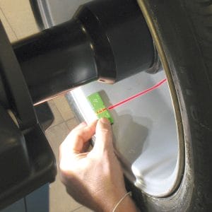 Rotary R155 Pro 3D Wheel Balancer laser alignment in process
