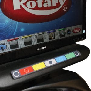 Close-up of Rotary R155 Pro 3D display screen with control panel