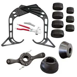 Accessory kit for Rotary Wheel Balancer R148 Pro Shop 2D, including adapters and calibration tools