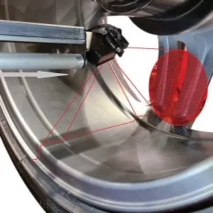 Rotary R180 Pro 3D Auto Wheel Balancer showing accurate wheel balancing process