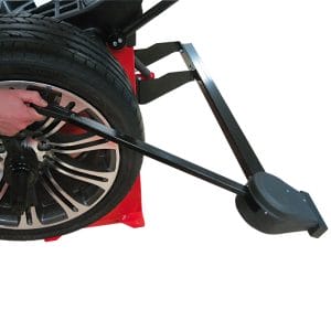 Rotary R155 Pro 3D Wheel Balancer in use with wheel mounted