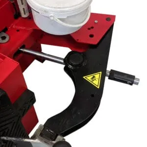 Extra wide tool shaft allows operation on tires up to 15″ maximum tire width.