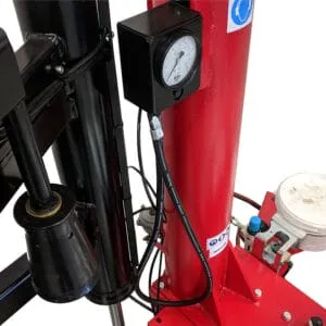 Air tank is encapsulated inside the changer, freeing up space behind the machine.