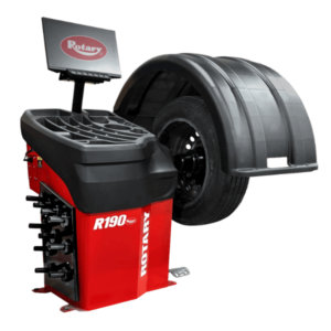 Rotary R190 tire balancing machine and master diagnostic wheel balancer