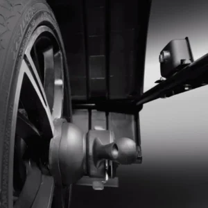 Alt Image Tag: Rotary R190 rim width sensor measuring a mounted wheel for balancing