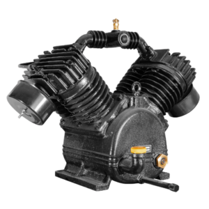7.5 HP 80 gallon air compressor vertical tank SEUSA-CI71E82.5V engine close up