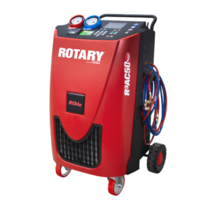 Rotary R3AC50 A/C recovery and recharge ac recovery machine for R134a refrigerant with analog gauges and wheeled cart design
