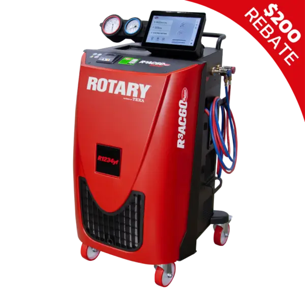 Rotary R3AC60 air conditioning service machine with digital display for R1234yf refrigerant and high-efficiency recovery system