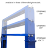 Forward Lift DP18 two-post vehicle lift column height options, available in three different models: DP18N000 (154.75 inches), DP18N001 (175 inches), and DP18N002 (199 inches) for varying ceiling heights.