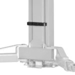 Forward Lift Door Bumper Kit TPB10-D1 (Pair) attached to an I10 lift, protecting vehicle doors during servicing.