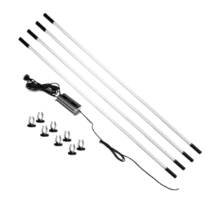 Forward Lift FA5700 4-Post Tech Light Kit featuring four 48" LED wands with 216 LEDs each and 8 magnetic clips for secure, bright workspace lighting.