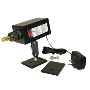 Rotary Spotline Retrofit Kit FA7815 laser spotting system mounted on a four‑post lift for improved vehicle positioning and technician workflow.