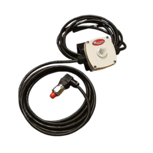 Rotary 220v LockLight Kit FA835 mounted on a lift showing indicator light and hydraulic adapters for improved safety and workflow.