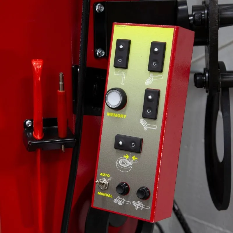 Rotary® | R1250 Leverless Pro | Premium Automatic Tire Changer HOME FUNCTION FEATURE Automatically moves tools and arms out of the work area, enhancing safety and workflow efficiency.