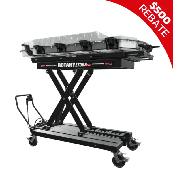 Rotary LT35A battery lift table for EV battery pack removal and installation