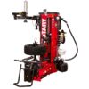 Rotary R1250 Leverless Pro Tire Changer - side profile highlighting dual bead rollers, integrated wheel lift, and control panel.