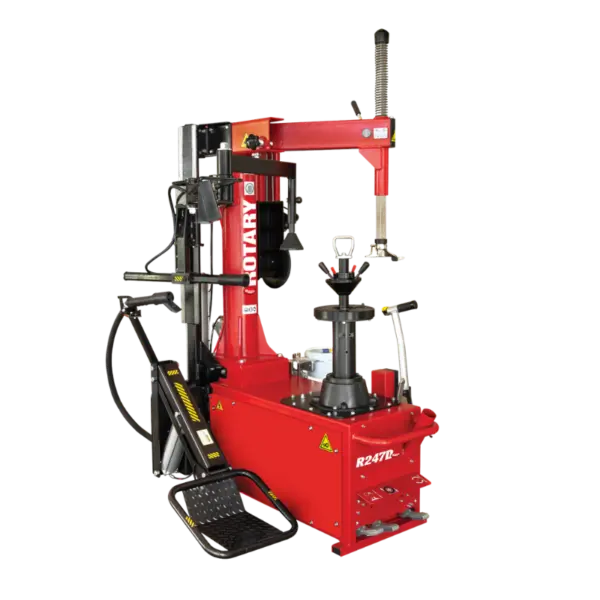 Rotary R145DR Tilt Back High-Performance Tire Changer featuring robust construction and ergonomic design