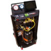 Internal view of the Rotary R3AC60 Automatic A/C Cart, showing refrigerant tank, compressor, and organized internal components for efficient A/C servicing.