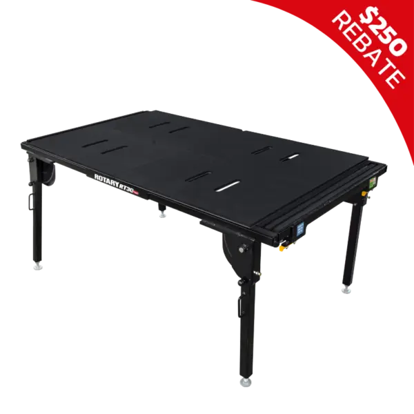Rotary RT30 EV service workbench table with adjustable height and heavy-duty surface