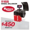 Rotary Wheel Balancer R155 Pro 3D with rebate offer of $450